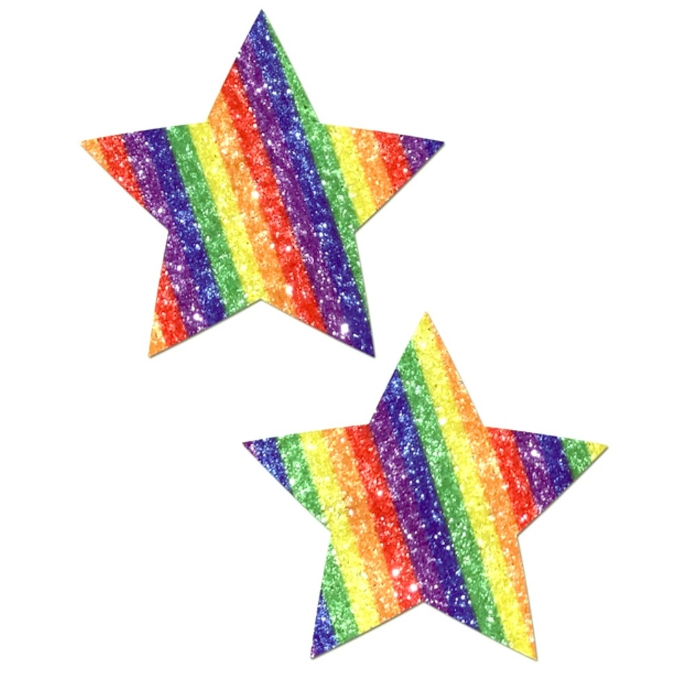 Pastease Rainbow Glitter Star Nipple Pasties